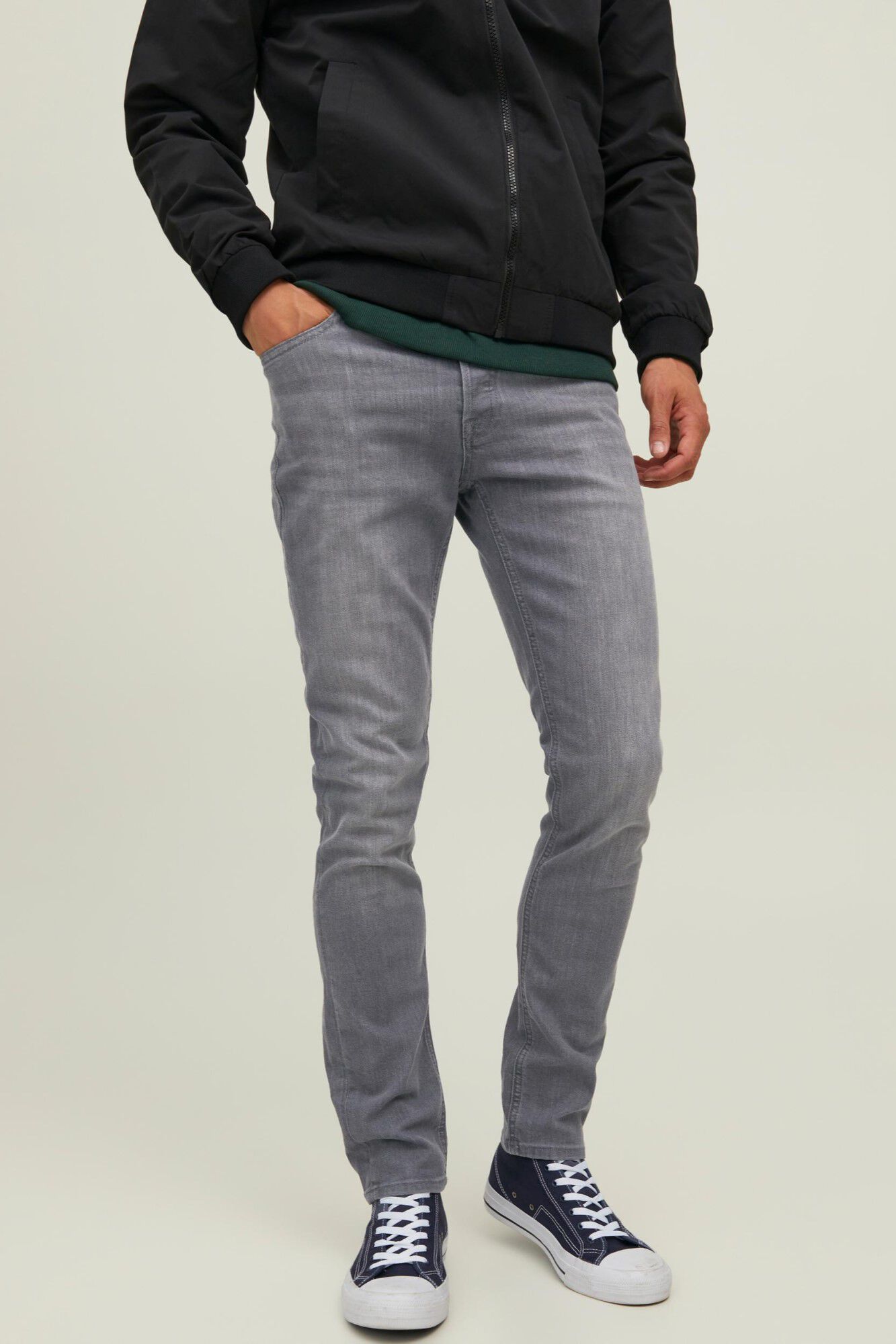 Calça jeans Glenn slim cinza