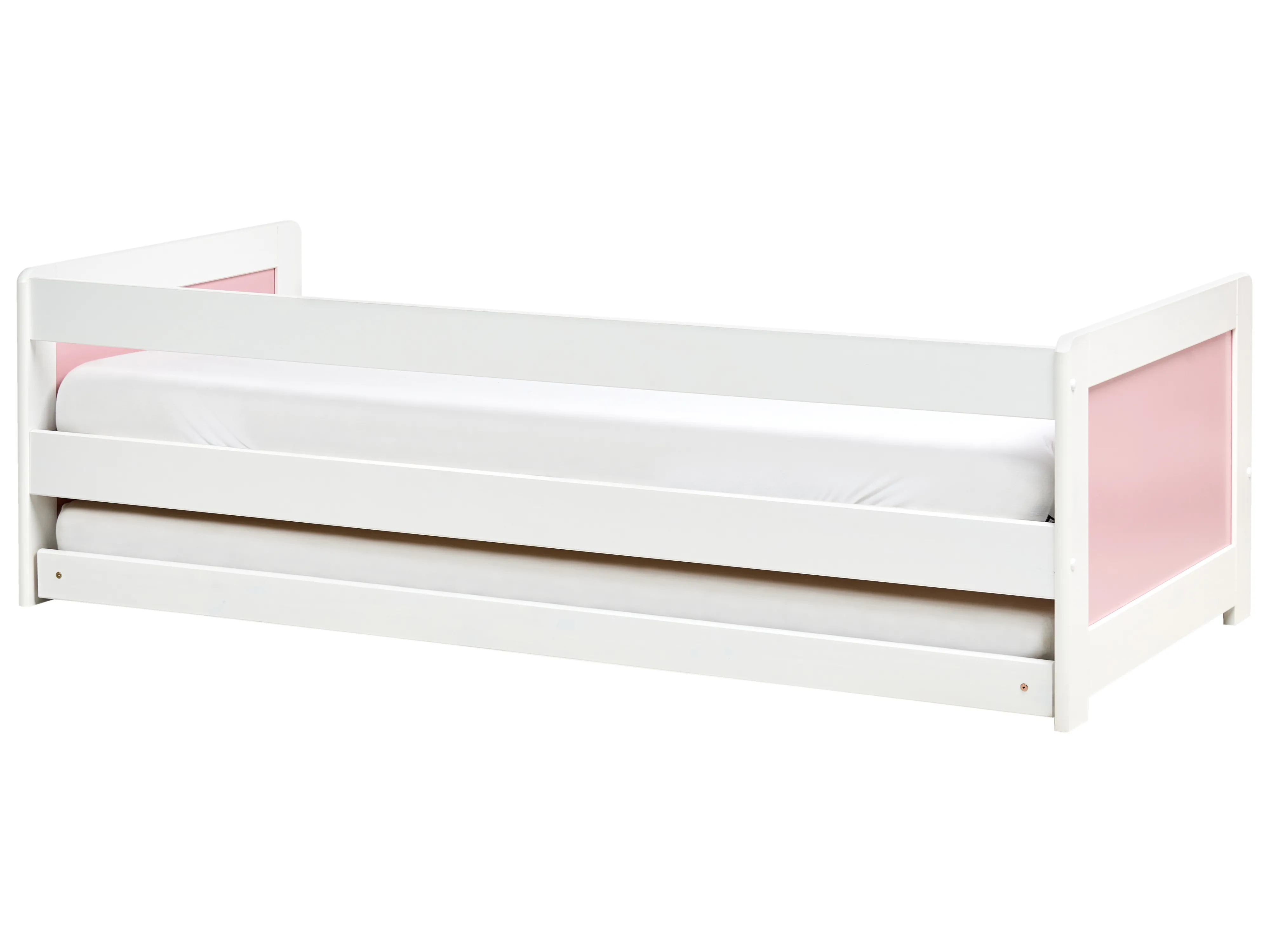 Onderschuifbed Dennenhout GRAVELINES 90 x 200 cm Roze