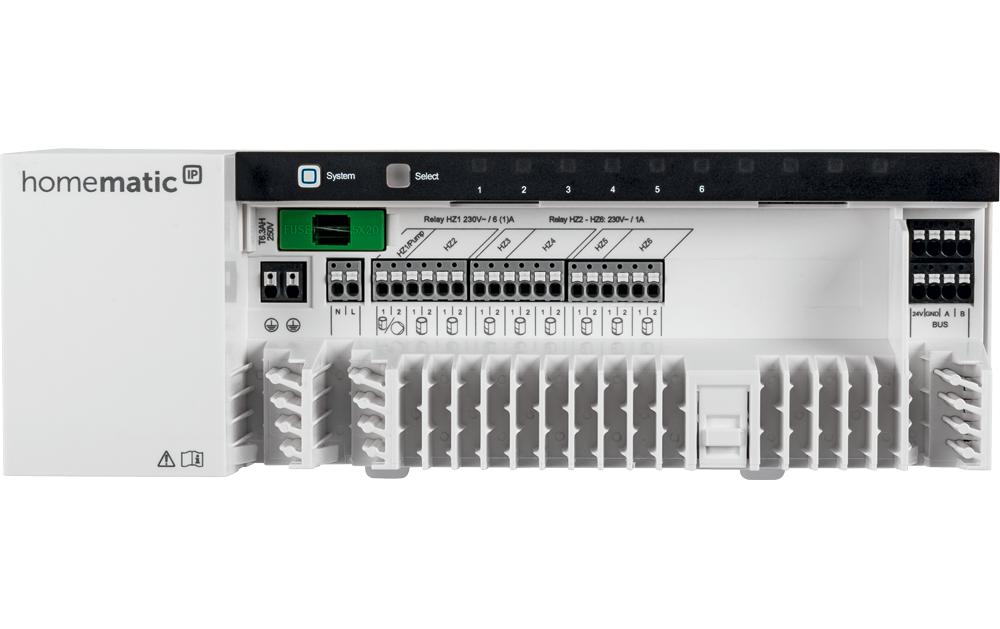 Smart Home Wired Fussbodenheizungsaktor 6-fach, 230 V<br>Steuerung der Fussbodenheizung im Homematic IP Wired System – HmIPW-FAL230-C6