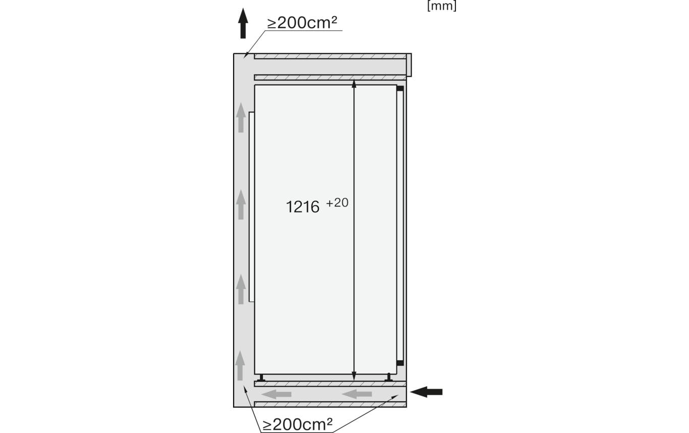 Einbaukühlschrank K 7347 C Rechts<br>Einbau-Kühlschrank mit 4 Sterne-Gefrierfach, LED-Beleuchtung, SoftClose und SuperKühlen für mehr Komfort