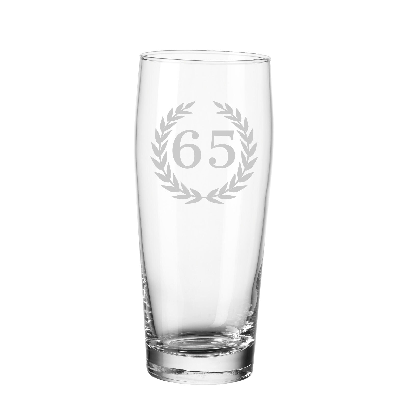 LUXENTU Willi Becher Bierglas mit Gravur 65. Jubiläum 0,5 l