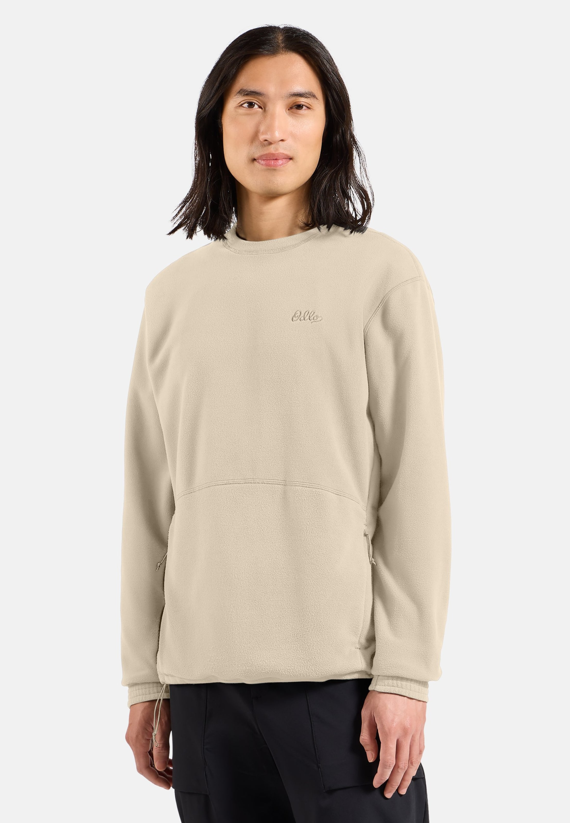 Klassischer Essentials Multisport Mid Layer aus Fleece mit Rundhalsausschnitt in Agate gray