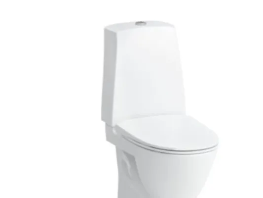 Laufen PRO N skruemonteret toilet med skjult S-lås, Laufen Clean Coat glasur samt åben skyllekant/Rimless