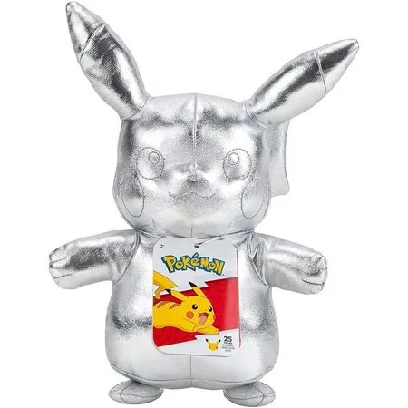 Pokemon 25 Jahre Celebration Plüsch Pikachu silber, 20 cm