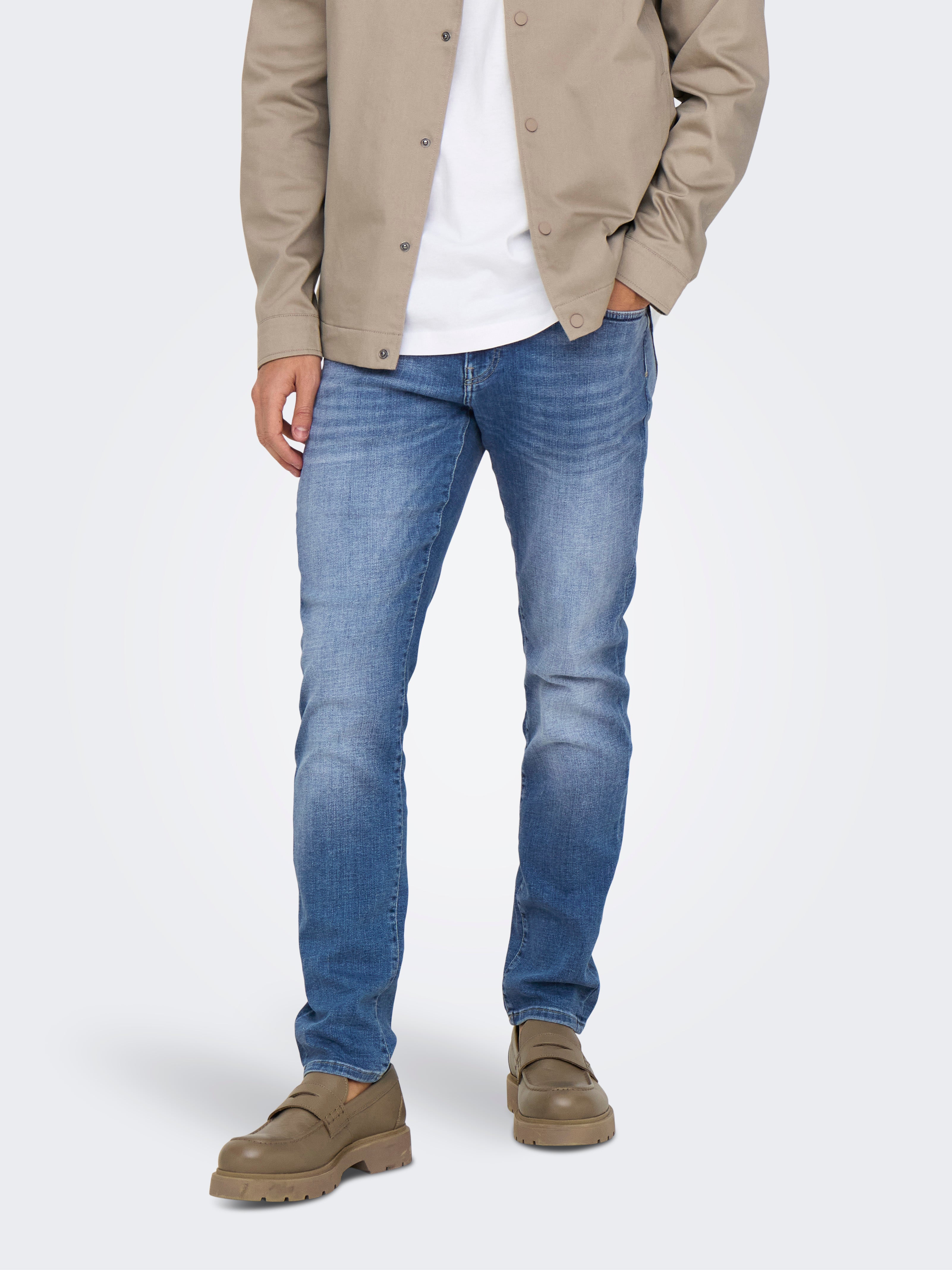 ONSLOOM Niedrige Taille Slim Fit Jeans Medium Blue Denim
