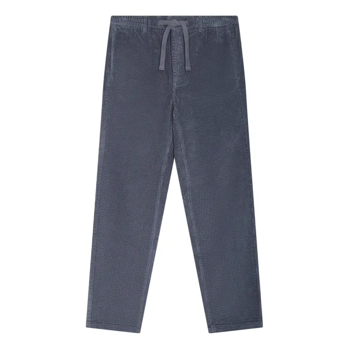 SMALLABLE BASICS Pantalon Homme Elastiqué à la Taille en Velours Côtelé | Gris anthracite