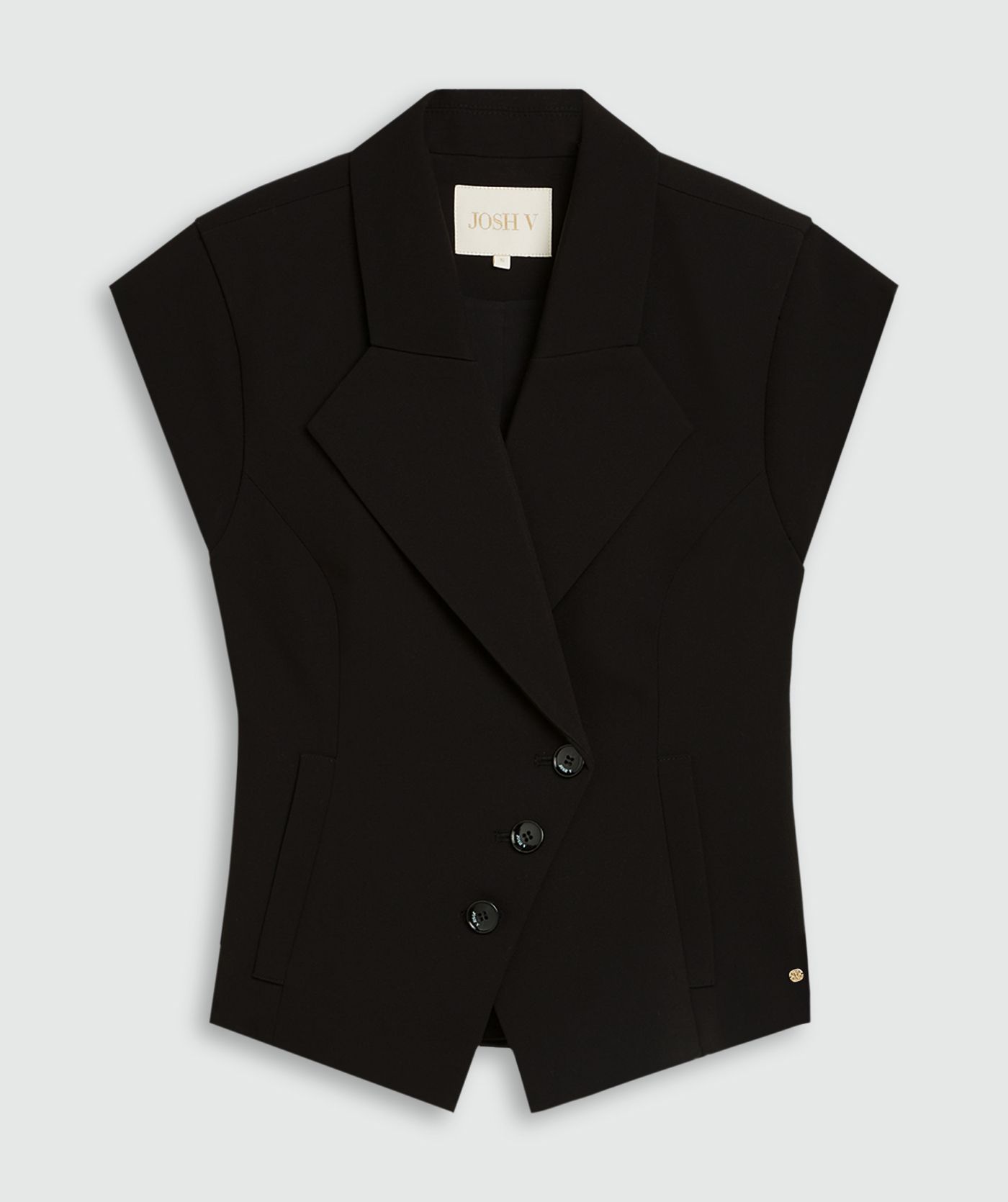 JV-KATLEEN fitted top - black