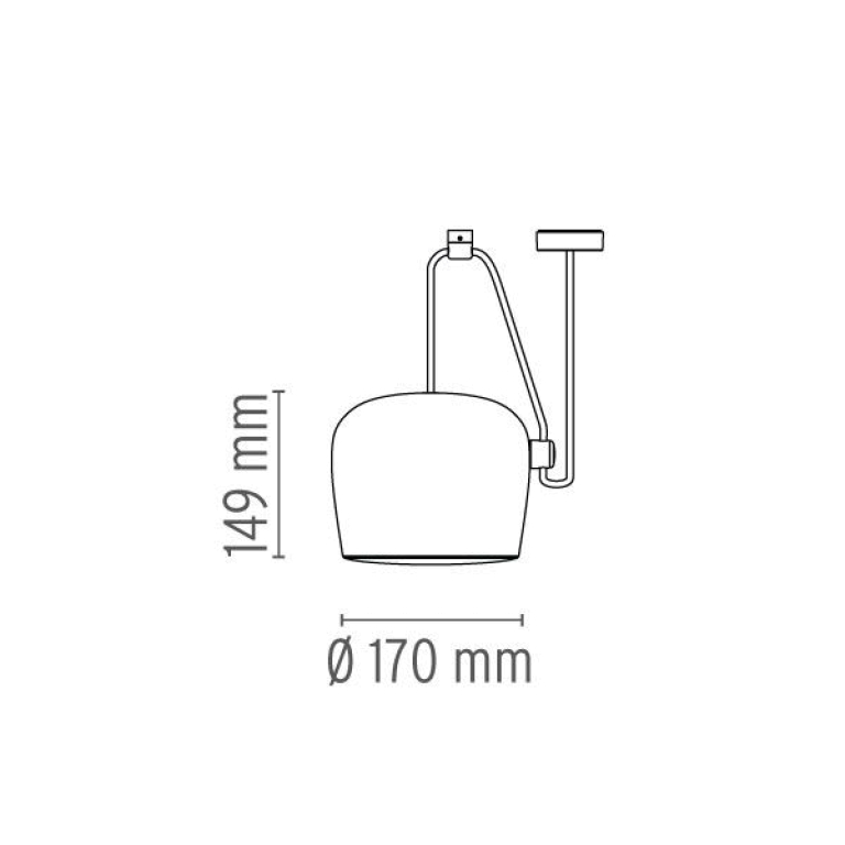 Flos Aim Small hanglamp LED Ø17 zwart