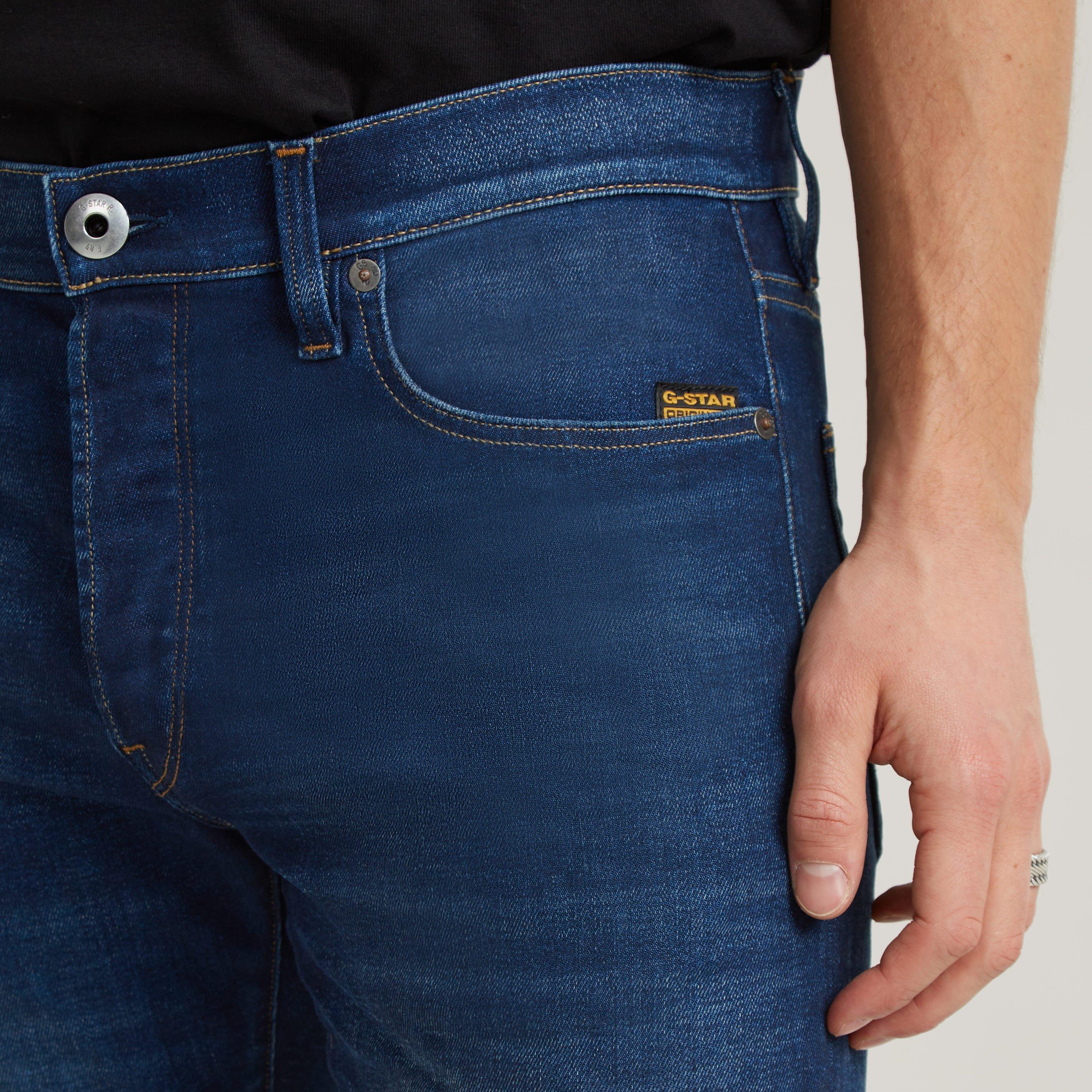 G Star Extra Slim Fit Jeans in Blue Black Stretch Denim