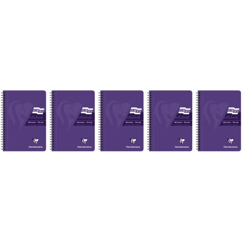 Carnet reliure intégrale EUROPA GLOSSY A5 180 pages détachables micro-perforées ligné + marge