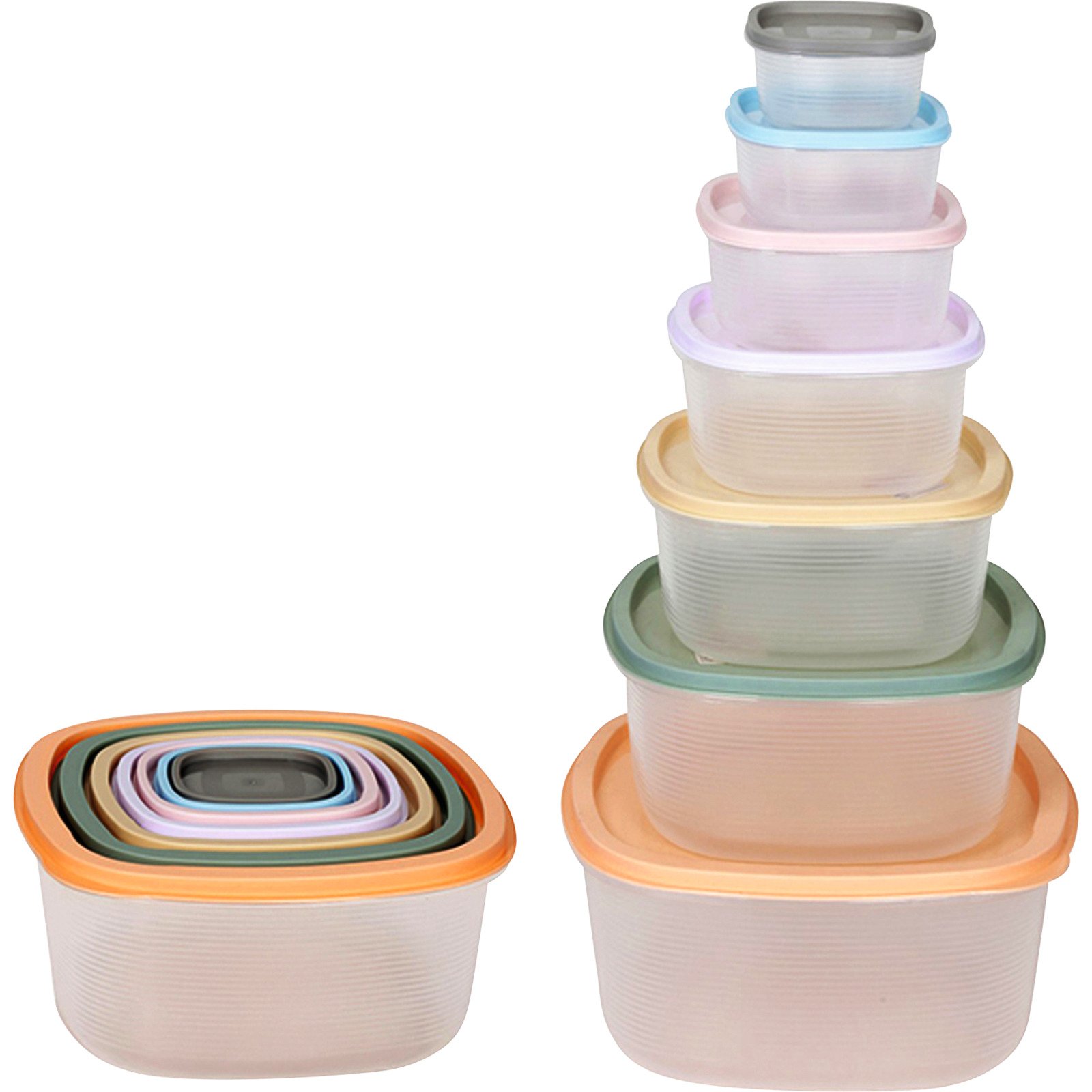Frischhaltedosenset Pastell 7-teilig