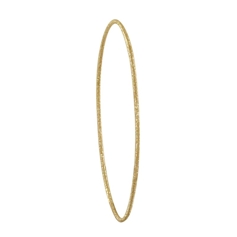 Bracelet Plaqué Or Jonc Diamanté Très Fin Rond 6,2cm