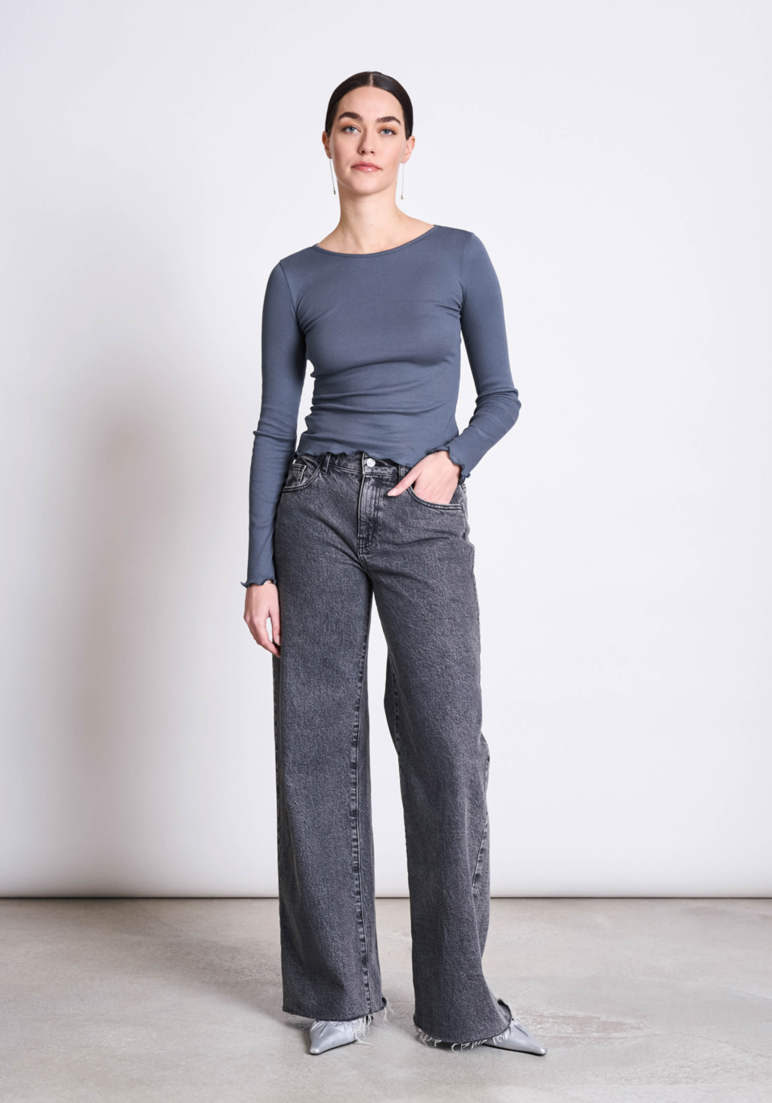 Jan 'n June Longsleeve Shirt Aversa Mini Rib Turbulence