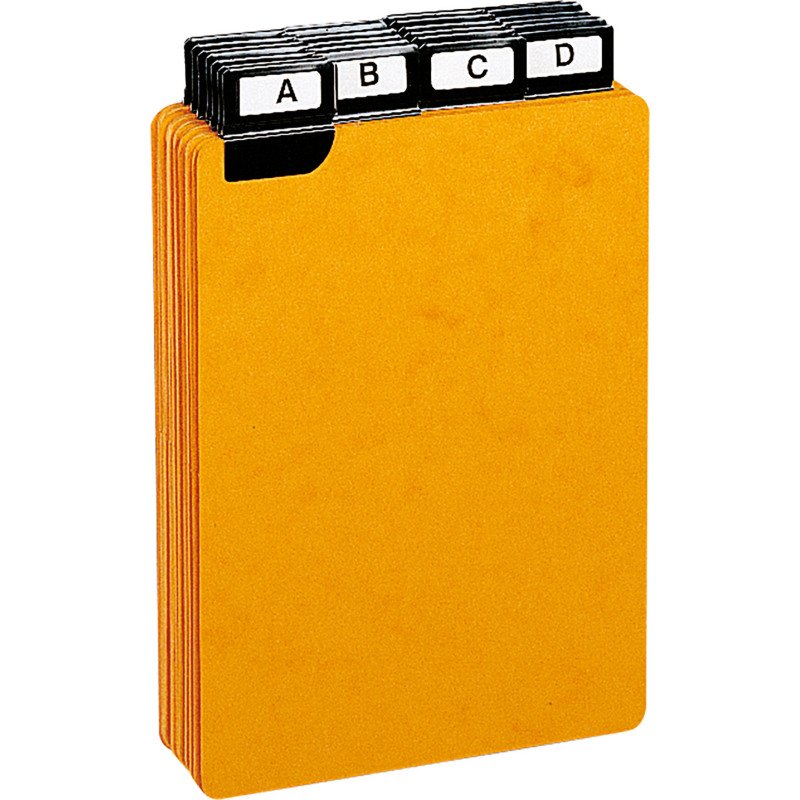 Guide de classement 148 x 105 mm Exacompta jaune - Jeu de 24