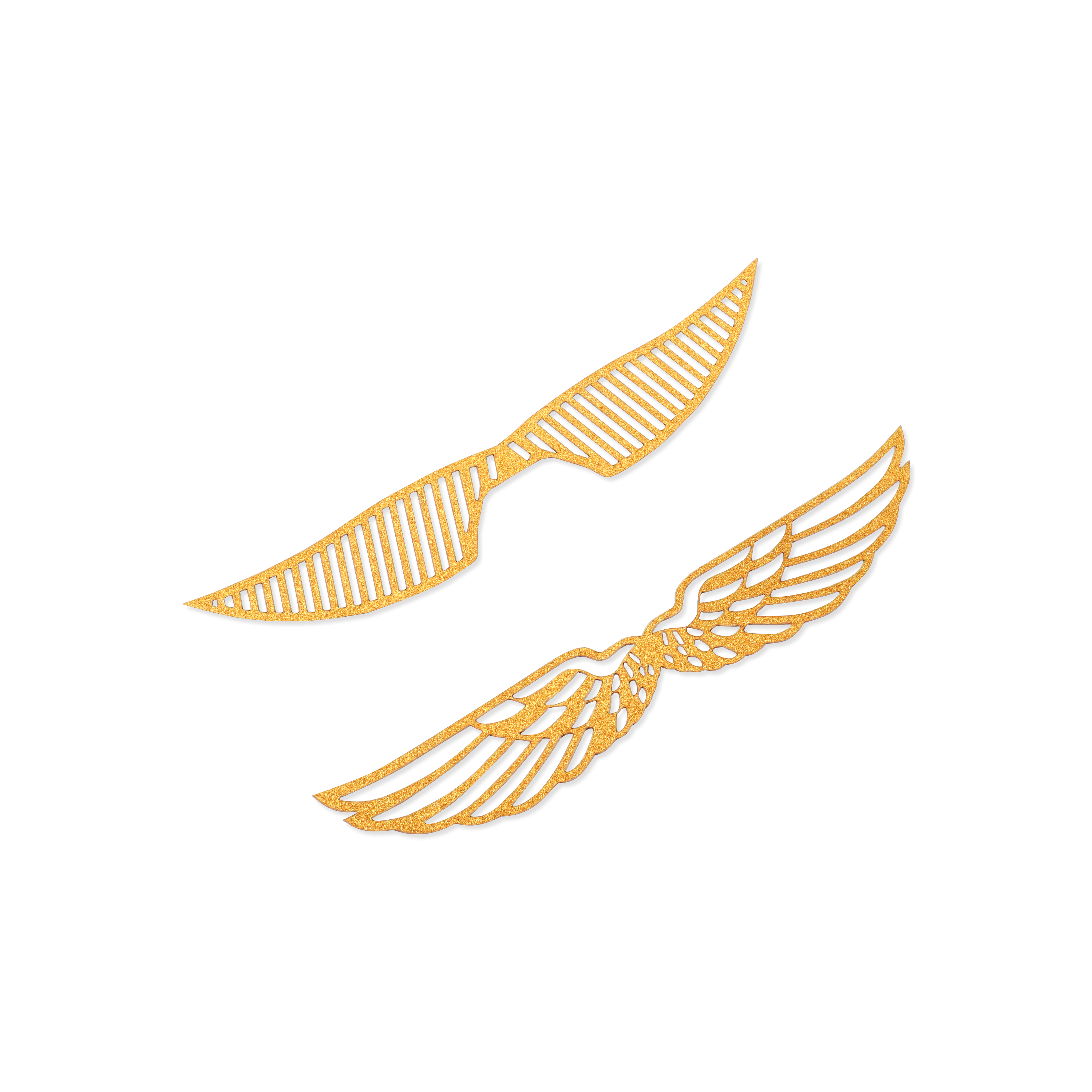 (100er Set) Goldene Snitch Dessert Topper Zauber Flügel Schnatz Dekoration für Schokoladen Kugeln / Cupcakes / Bonbons - Gold
