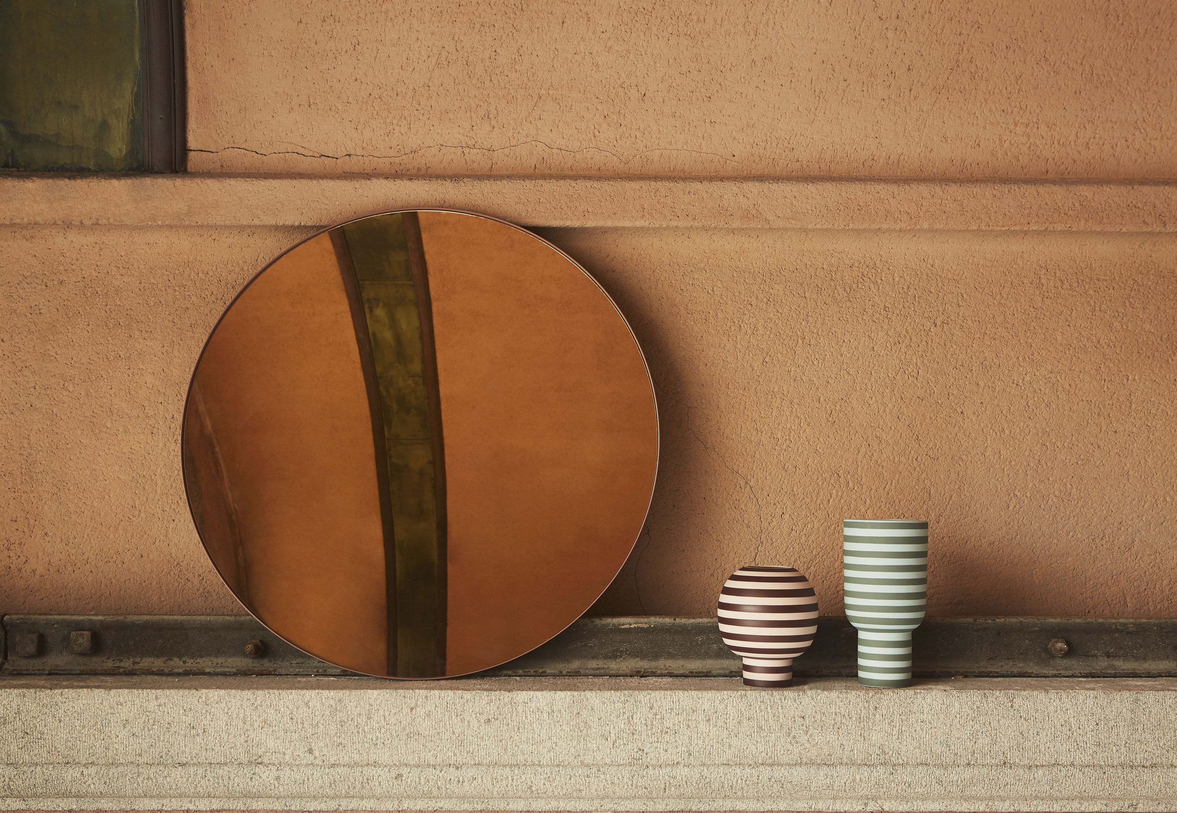 CIRCUM XS - Miroir mural bois | Rose