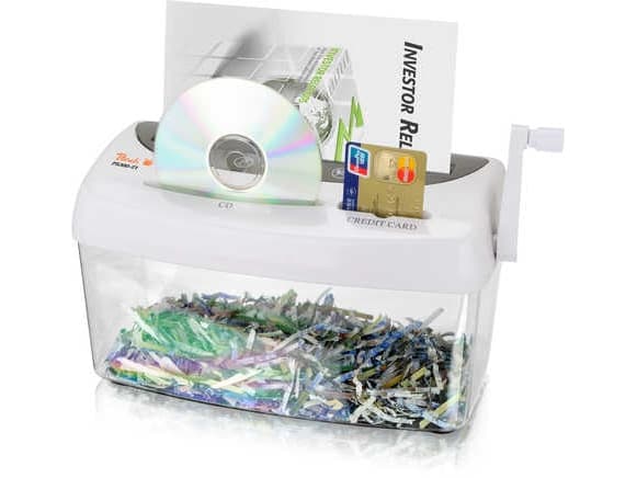 Makulator Peach PS300-21, Cross shredding, 21 cm, 4 L, Home office/Personal, P-4, Sort, Blå, Grå