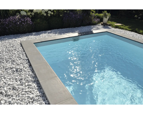 Zwembadrandsteen Margo Element recht parelgrijs 49,5 x 31 x 3,2 cm