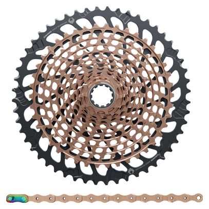 Pack Cassette Sram XX1 Eagle XG-1299 10-52 Dents 12V Copper   Chaine Sram XX1 Eagle 12V 126 Maillons Copper