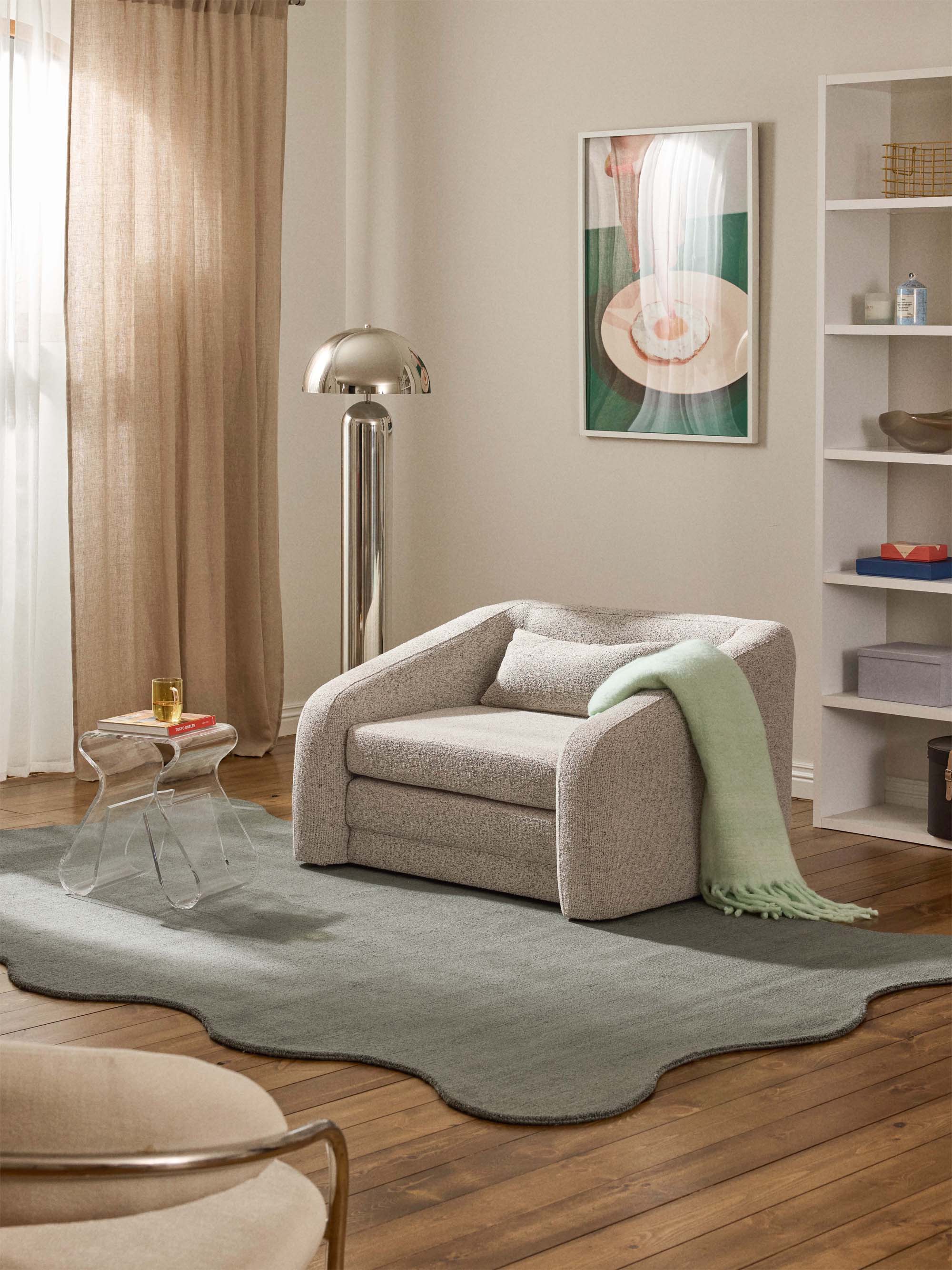 Handgeweven vloerkleed Wavy