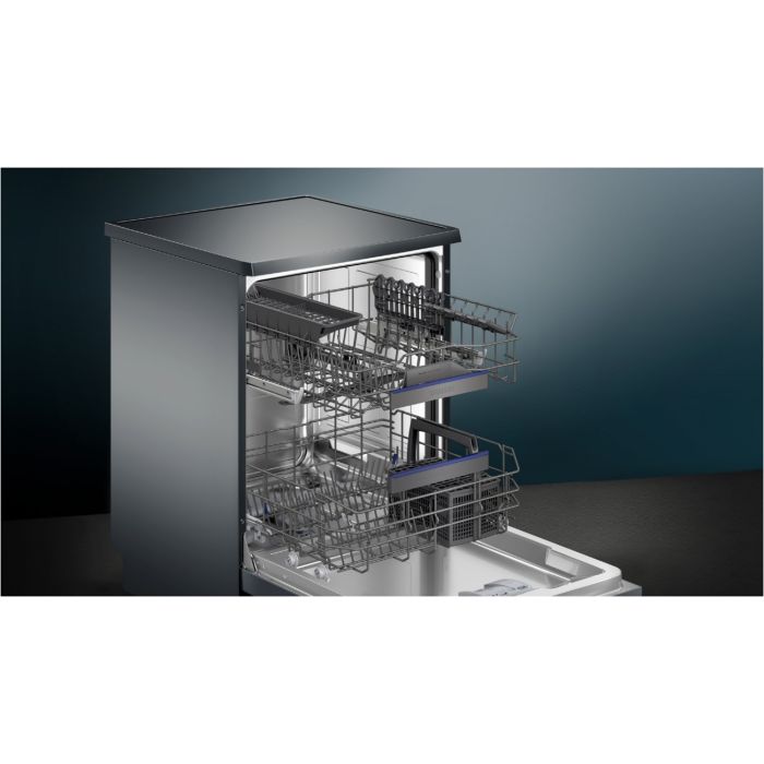 Siemens Stand-Geschirrspüler iQ300 SN23HC60AE Black Inox