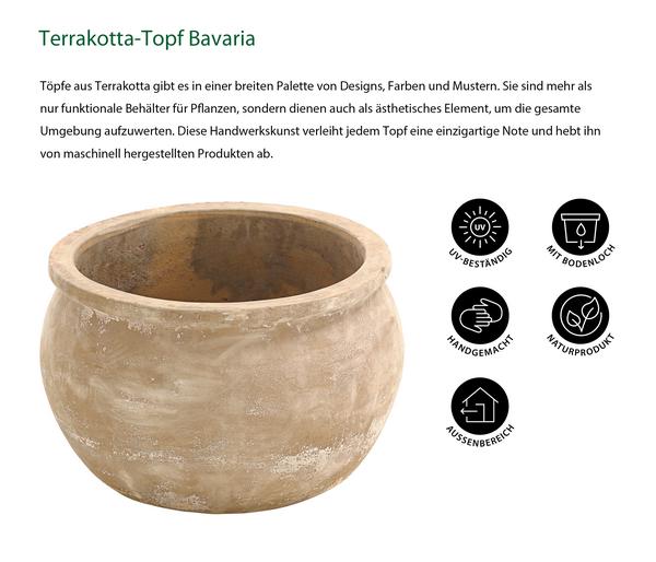 Dehner Terrakotta-Topf Bavaria, rund