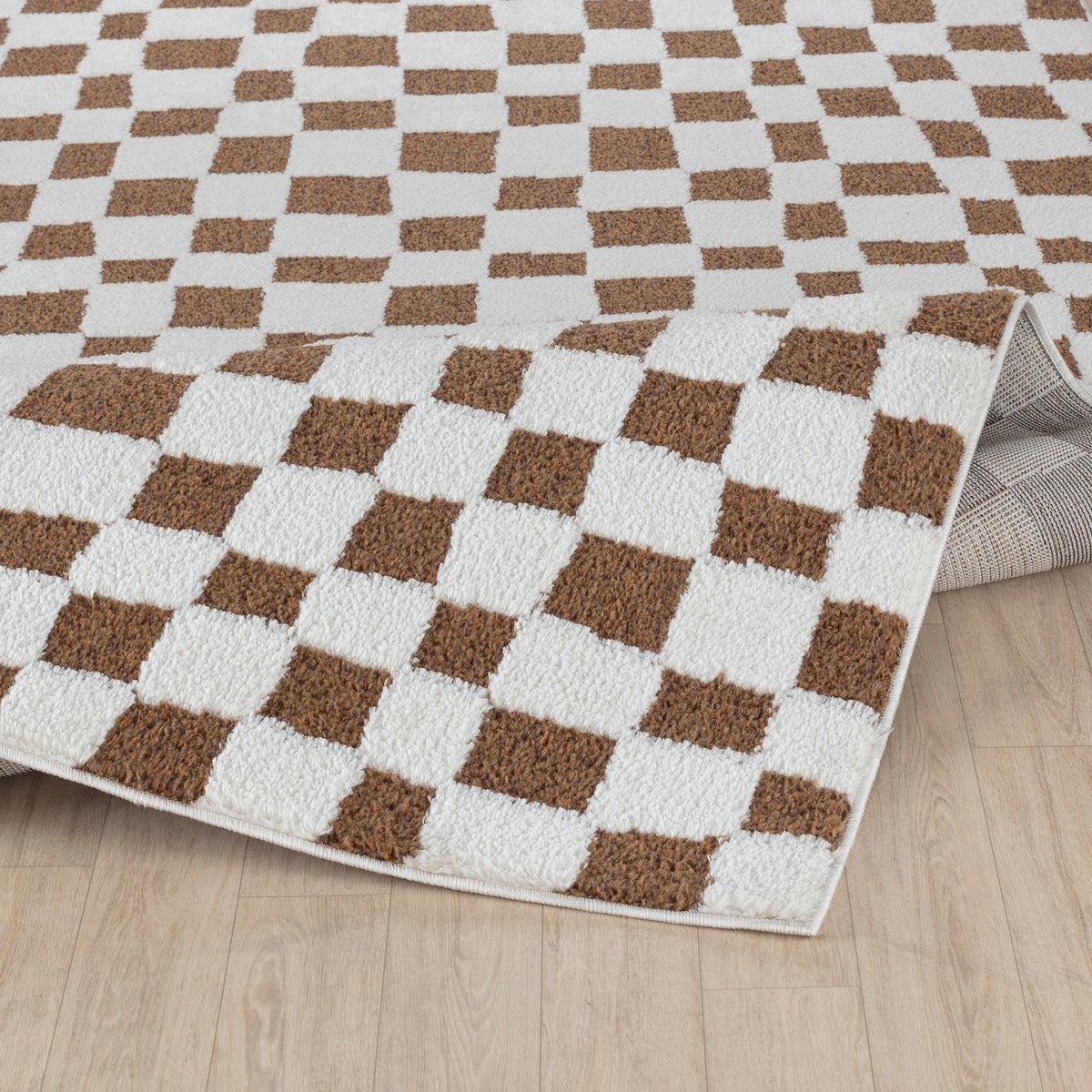 Scandinavisch tapijt met ruitpatroon, ivoor/terracotta, 200x275 cm, IRINA