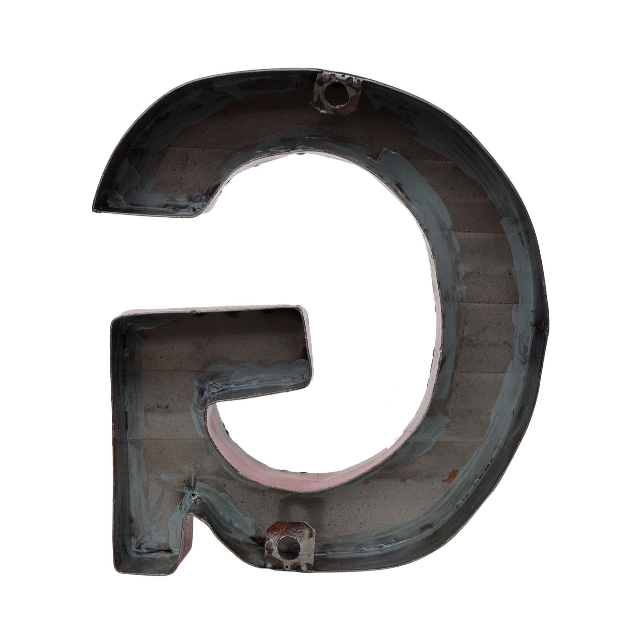 Metallbuchstabe 'G', multicolor, T 21 cm, B 18 cm, H 4 cm von fischer's lagerhaus