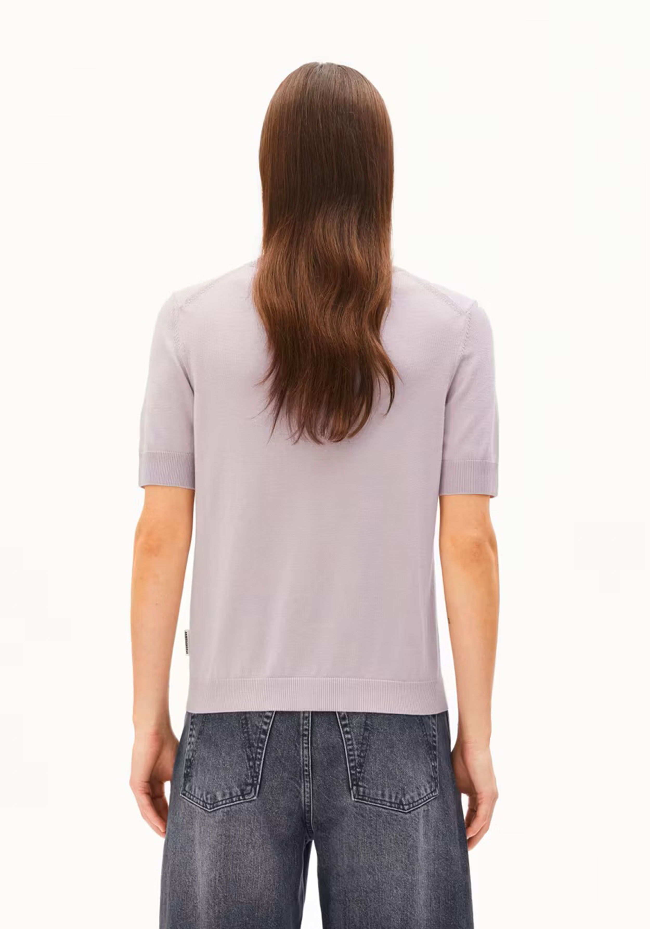 Armedangels Stick-T-Shirt Siljiaas Ice Grape