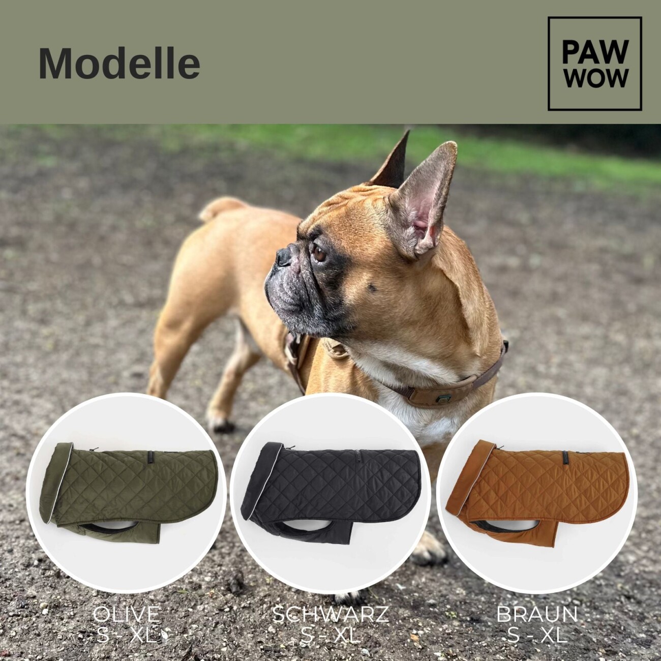 PAW WOW Hundejacke FRITZ Olive S