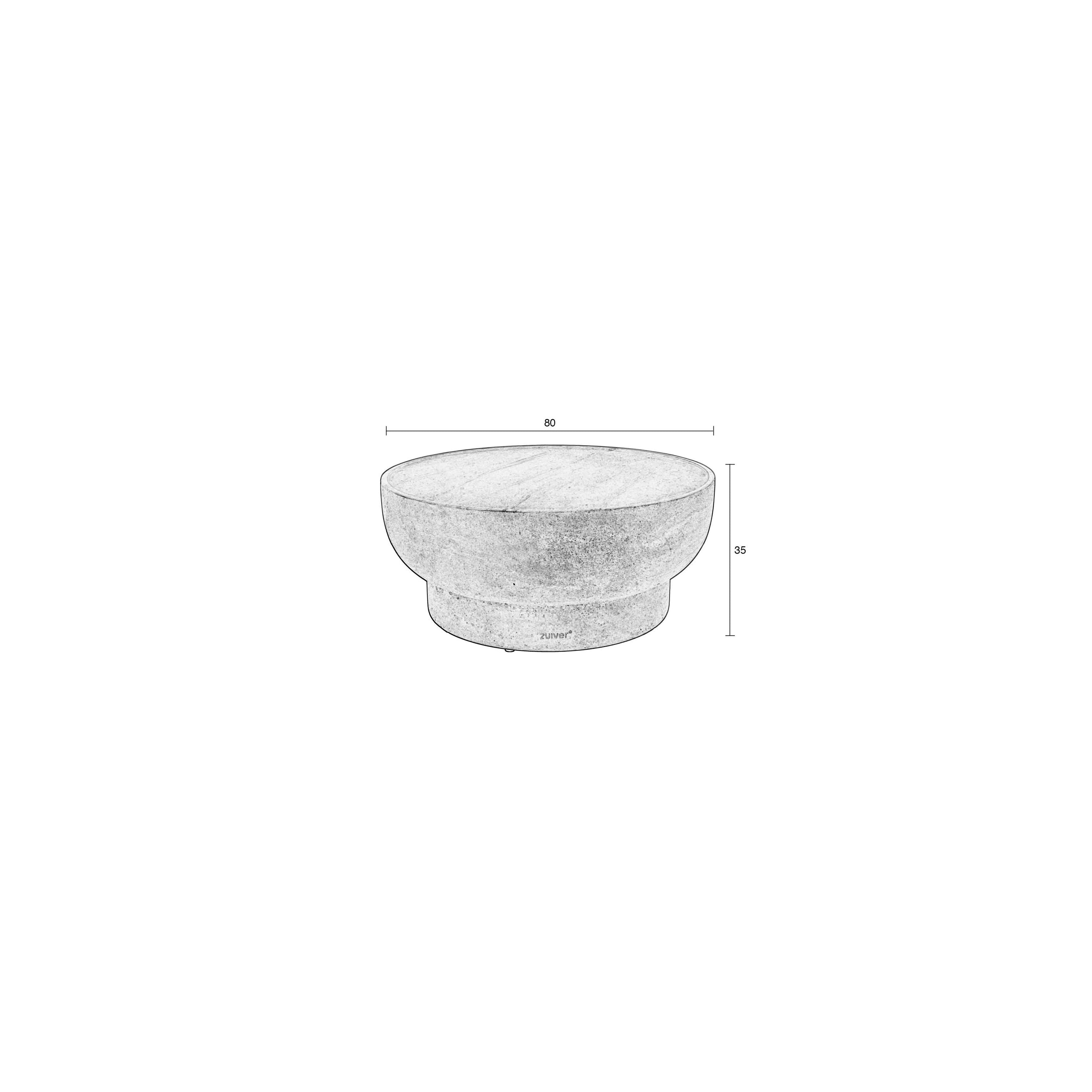 Zuiver Noble Salontafel Rond - Beige