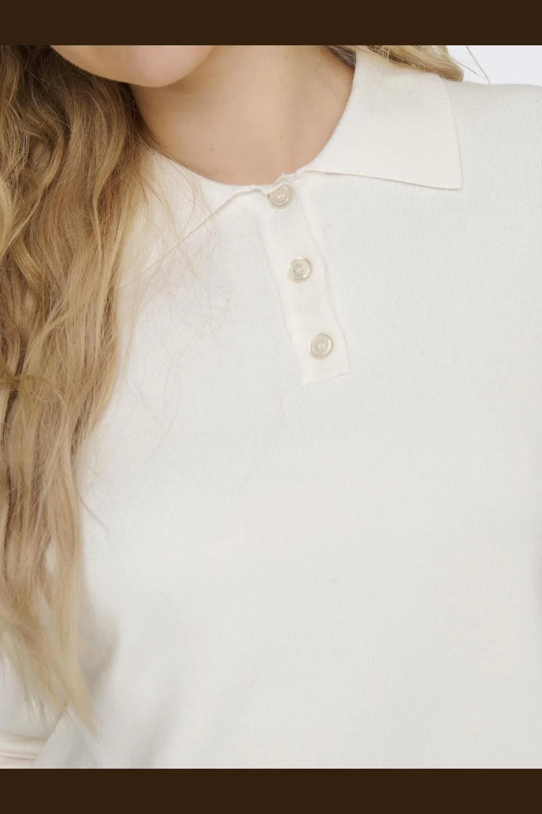 Only Onllucy Ls Polo Neck Knt 4742205 cloud dancer