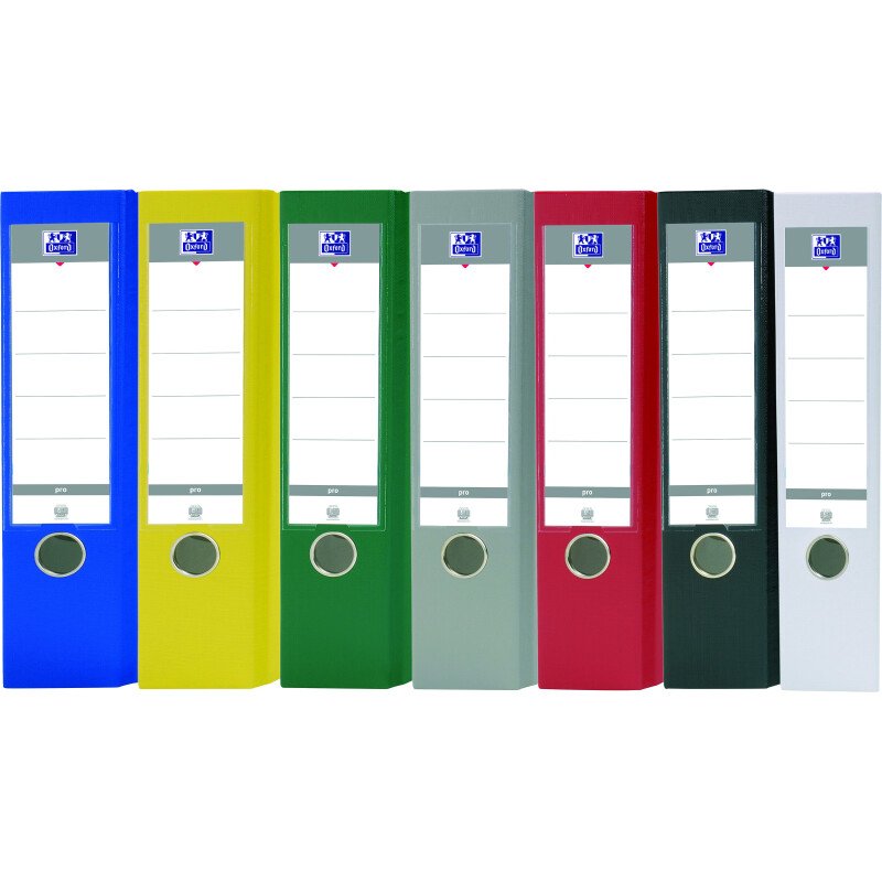 Classeur A Levier Oxford SmartA4 Dos 80Mm 2 Anneaux PP/Pap Assorti