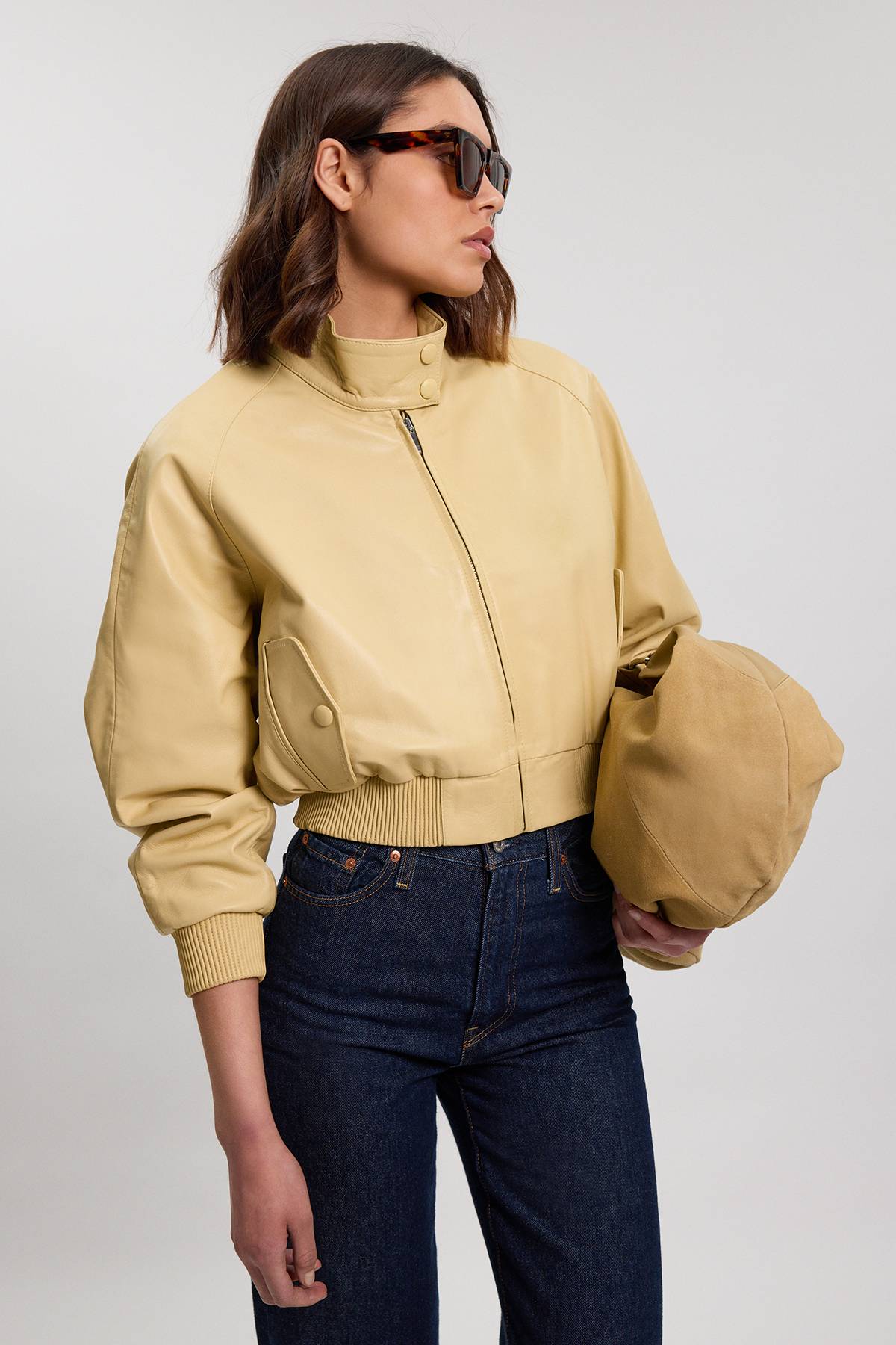 KarenMillen Blouson Aviateur En Cuir