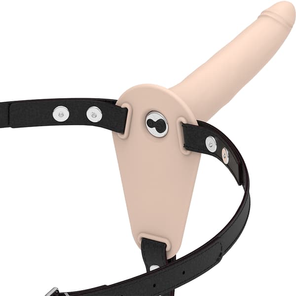 Fetish Submissive Harness - Flesh Silikon Vibrator 15 Cm