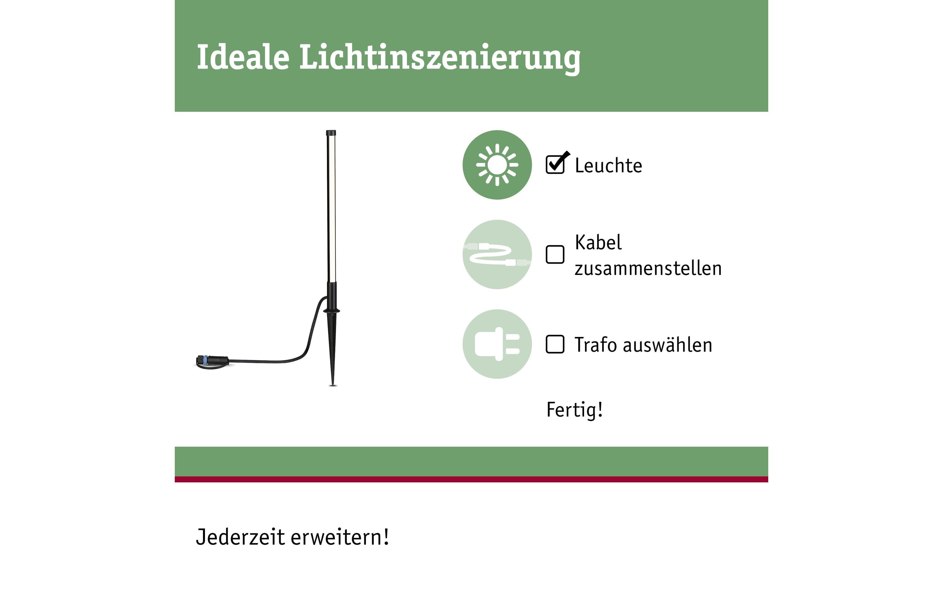 Sockelleuchte Plug & Shine Poller 3000 KStabartige Pollerleuchte