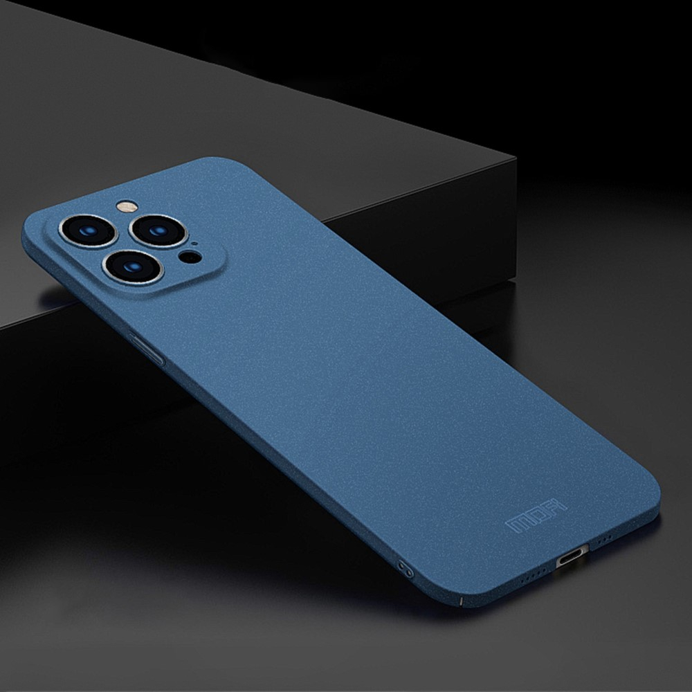 iPhone 14 Pro Hülle Hardcase Super Slim   Kameraschutz - Blau (Matt)
