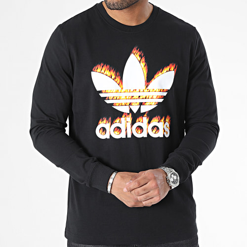 Tee Shirt Manches Longues Fire IL5196 Noir