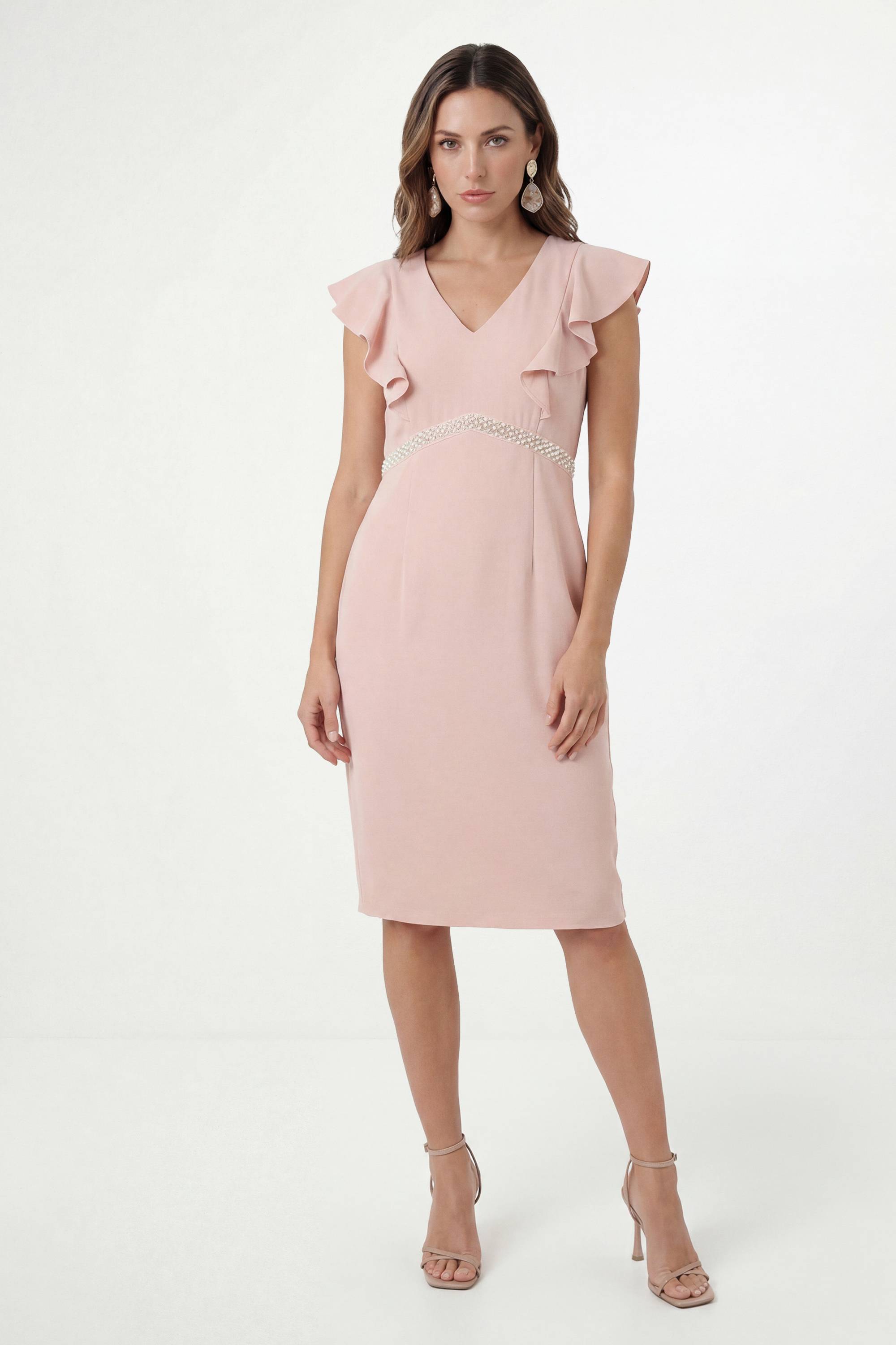 Wallis Robe Crayon Petite En Crêpe Ornée