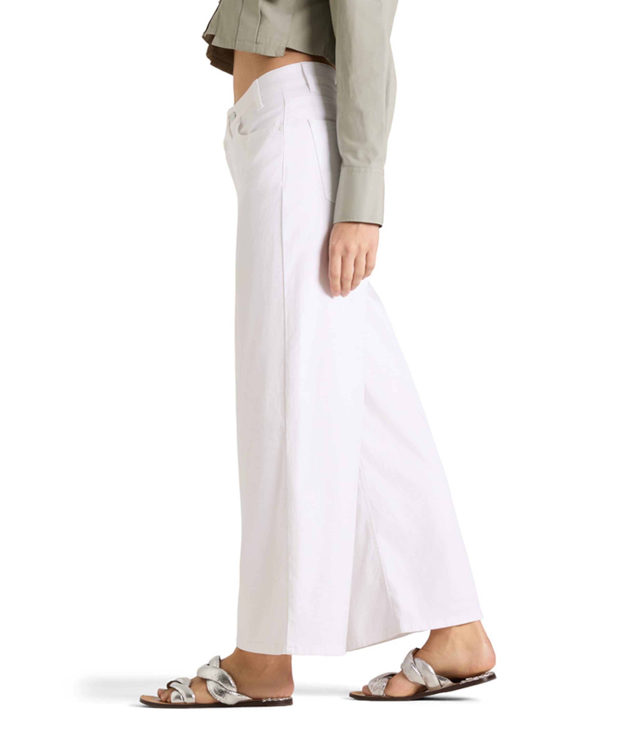Cambio Baggy asymmetrical dames jeans wit