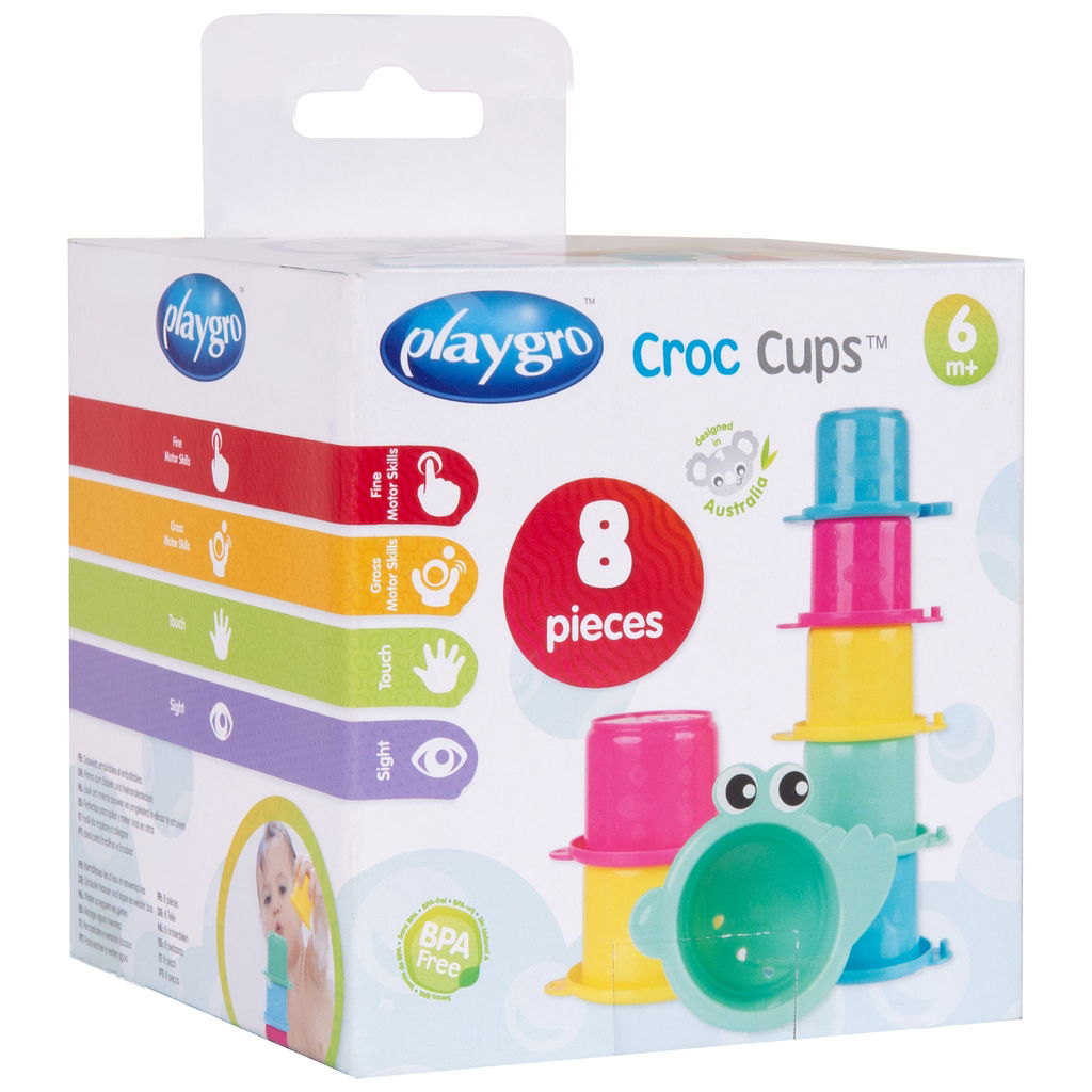 PlaygroPlaygro   Stapelbecher Krokodil pastel