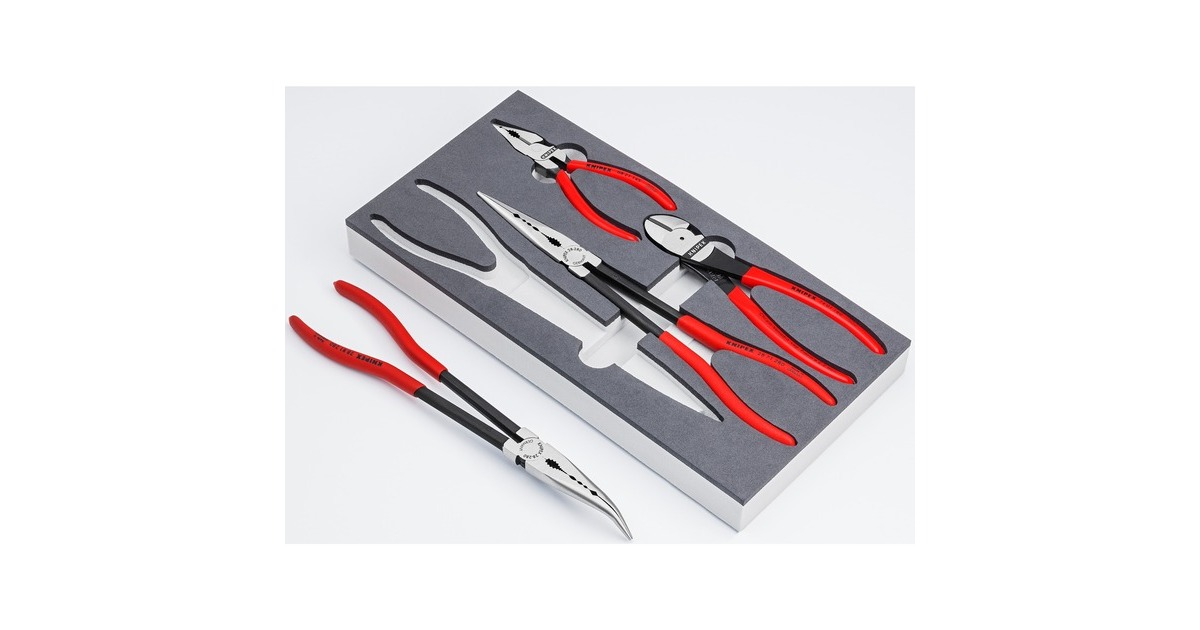 KNIPEXTangen-Set Automotive 00 20 01 V16 tangenset  (Rood/zwart, 4-Delig)