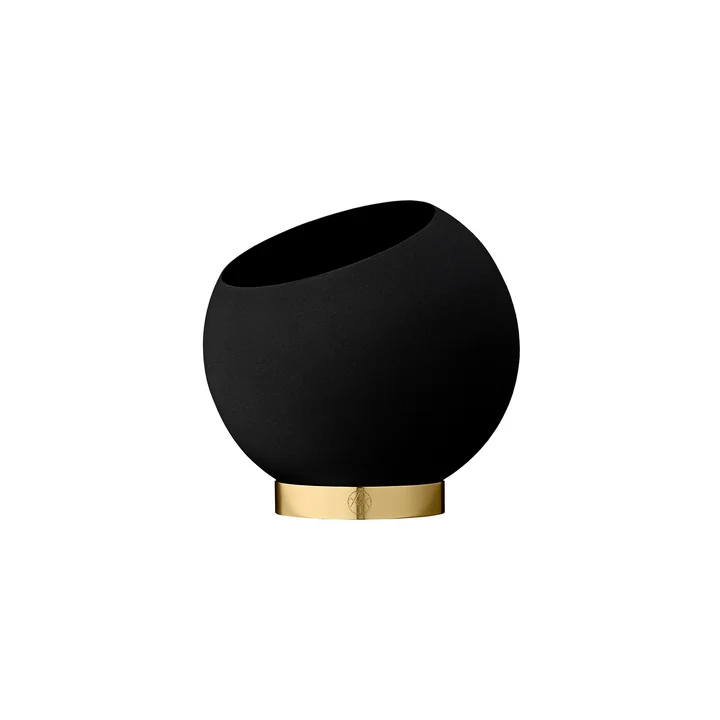 AYTM - Globe Blumentopf, Ø 17 x H 15,4 cm, schwarz