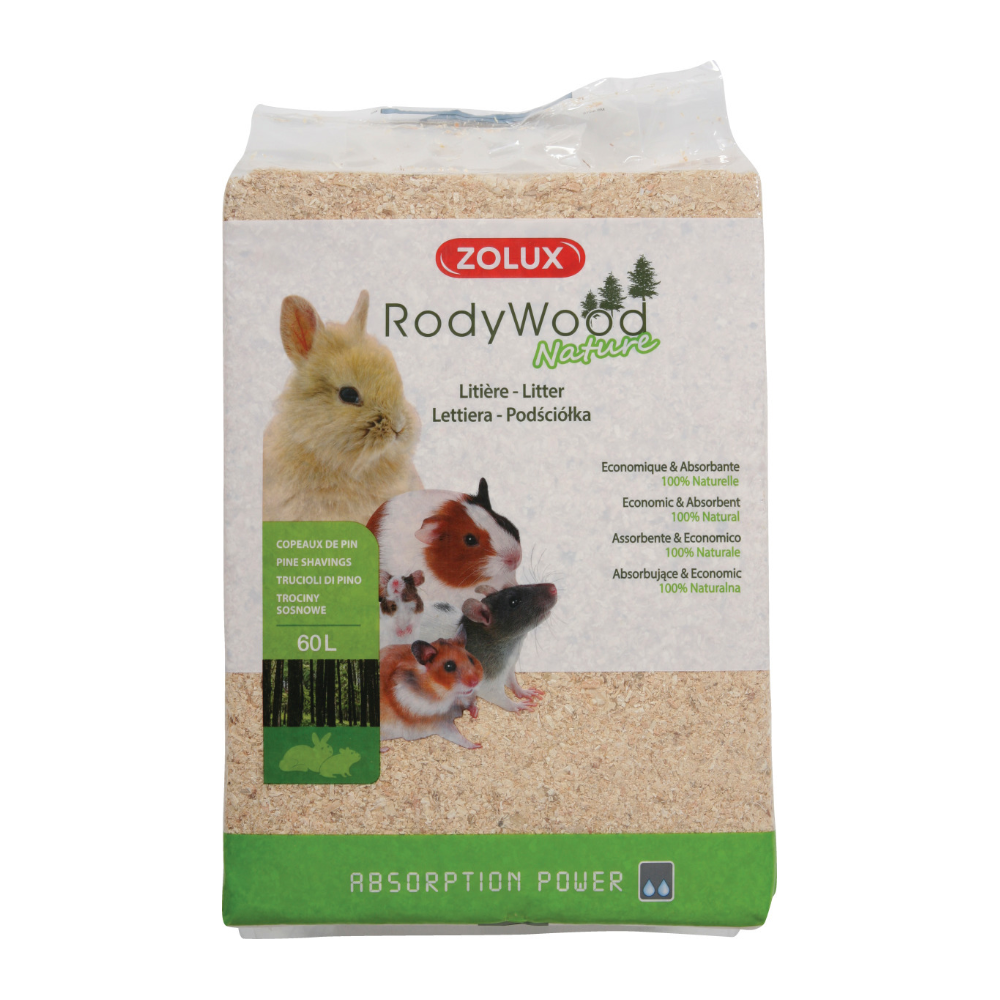 Litière naturelle rodywood (lot de 3)