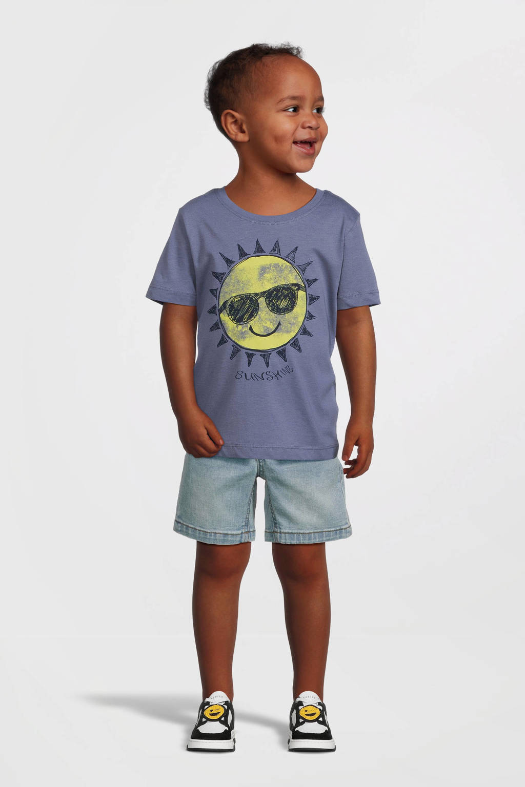 NAME IT T-shirt NMMPFREDDI met printopdruk blauw