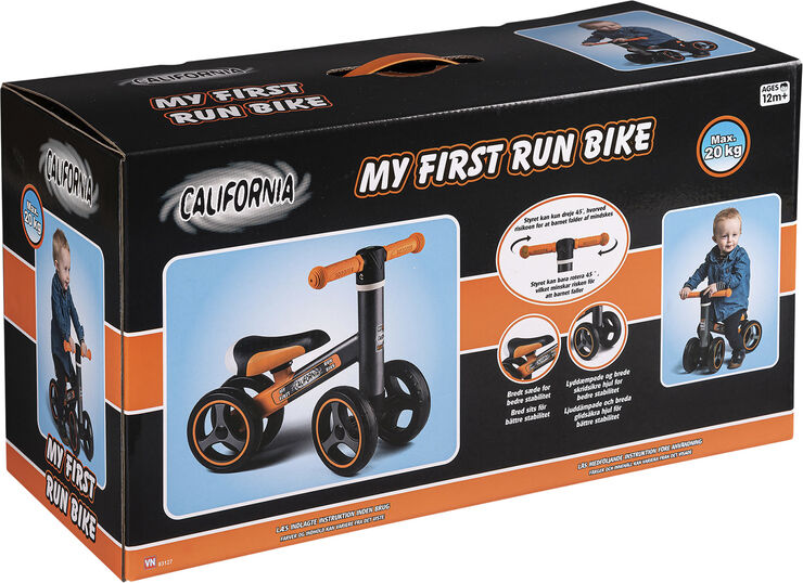 CALIFORNIA CALIF. MY FIRST BIKE ORANG Sort & orange