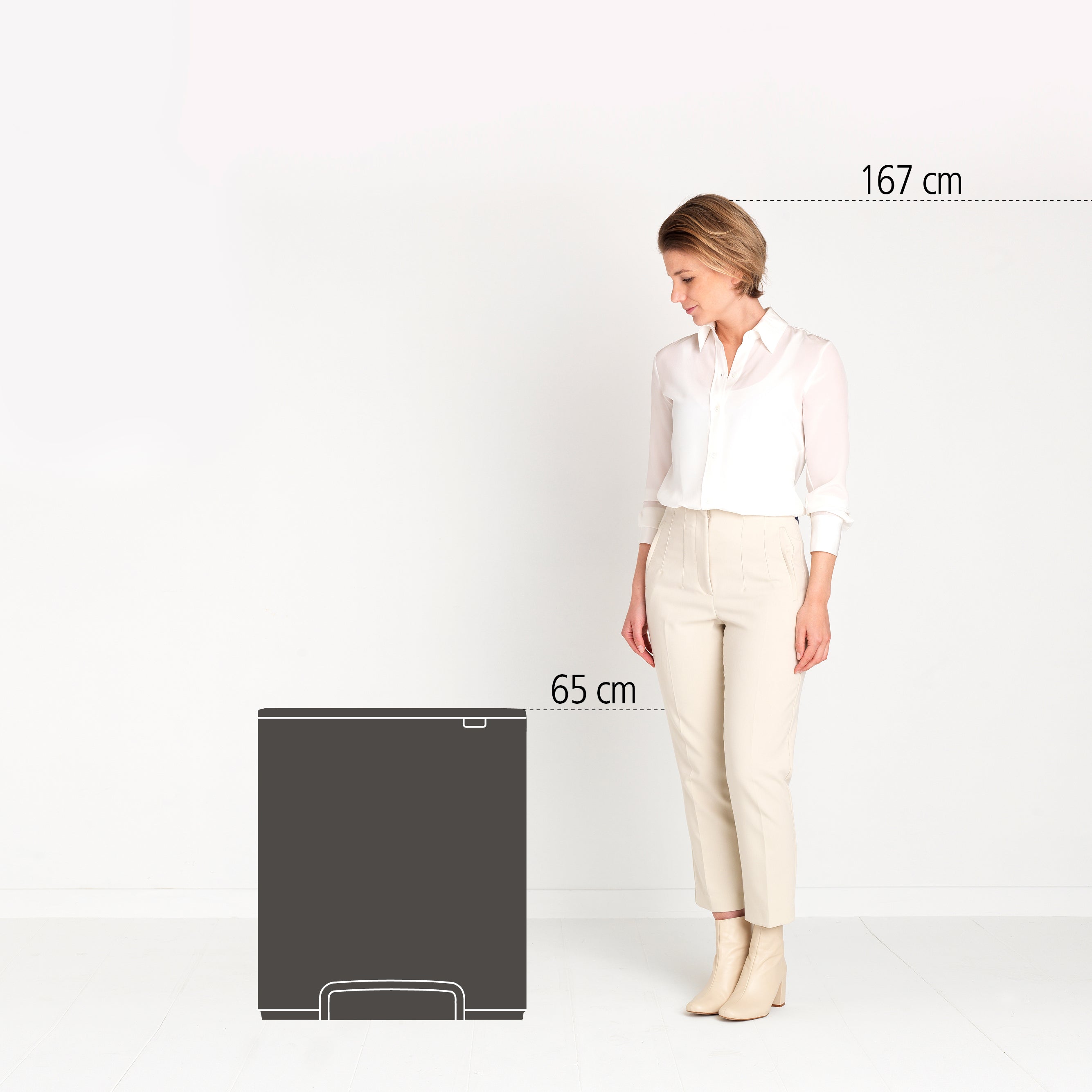 Brabantia Bo Pedaalemmer 60 Liter - Platinum