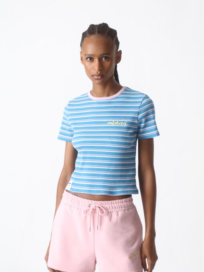Camiseta cropped Mistral x Lefties - Azul Médio