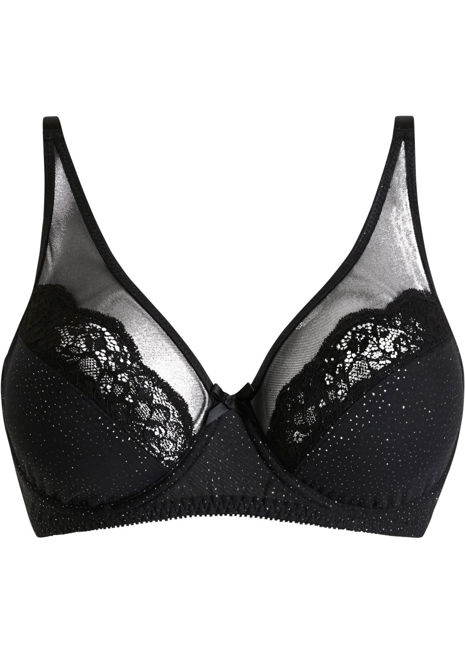 Soutien-gorge minimiseur à armatures avec mesh scintillant