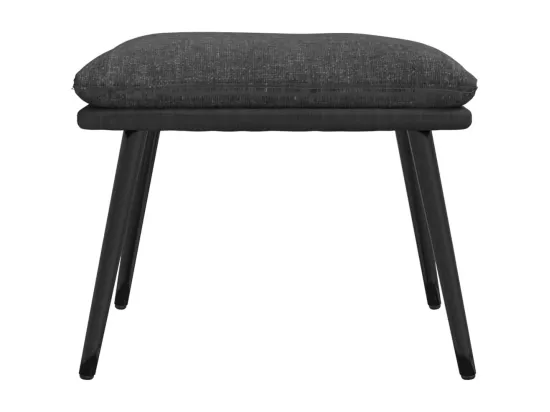Repose-pied Gris foncé 45x29,5x35 cm Tissu et similicuir